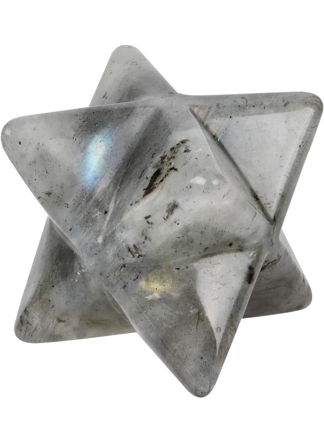 Loveliome Natural Moonstone Merkaba Crystal Protection Sacred Meditation Energy Generator Healing Chakra Six-Pointed Star 1 Inch - Image 2
